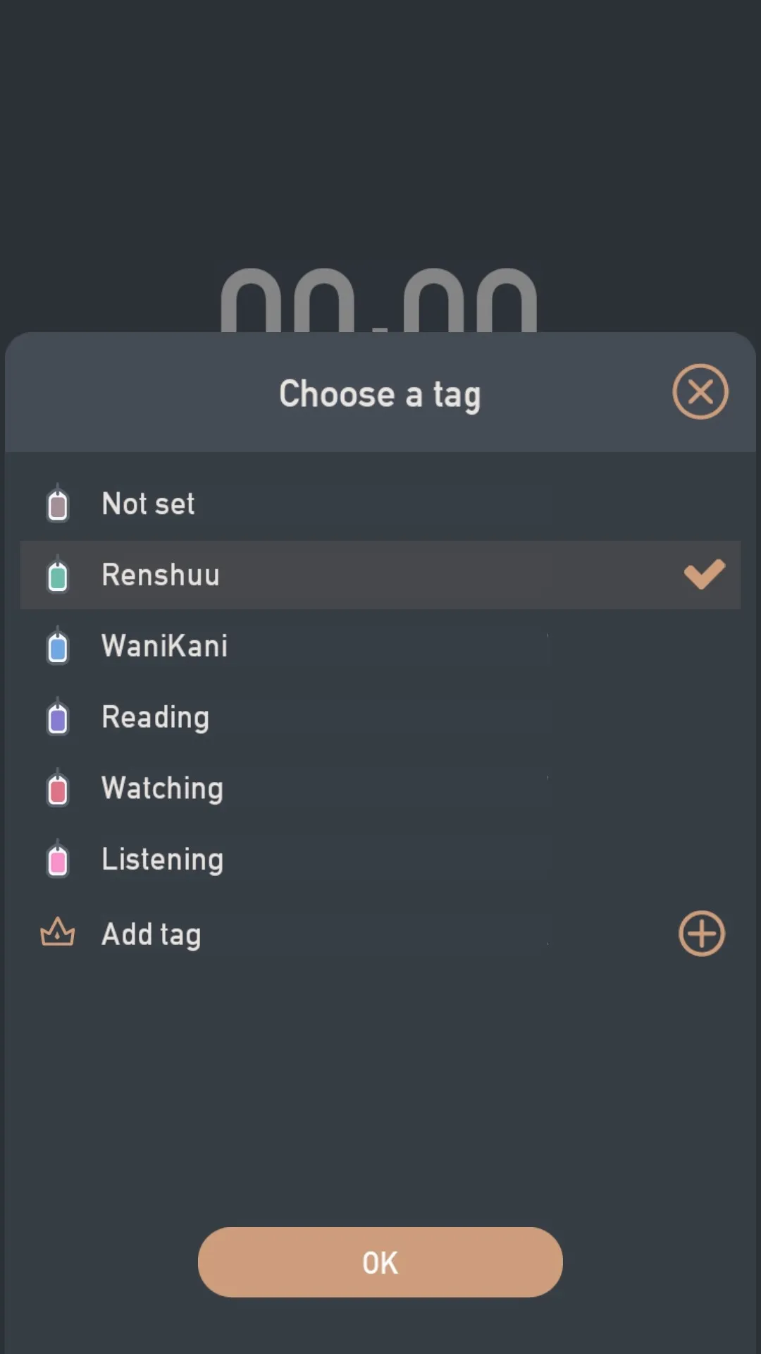I added the 5 most important tags I need to track for the challenge.